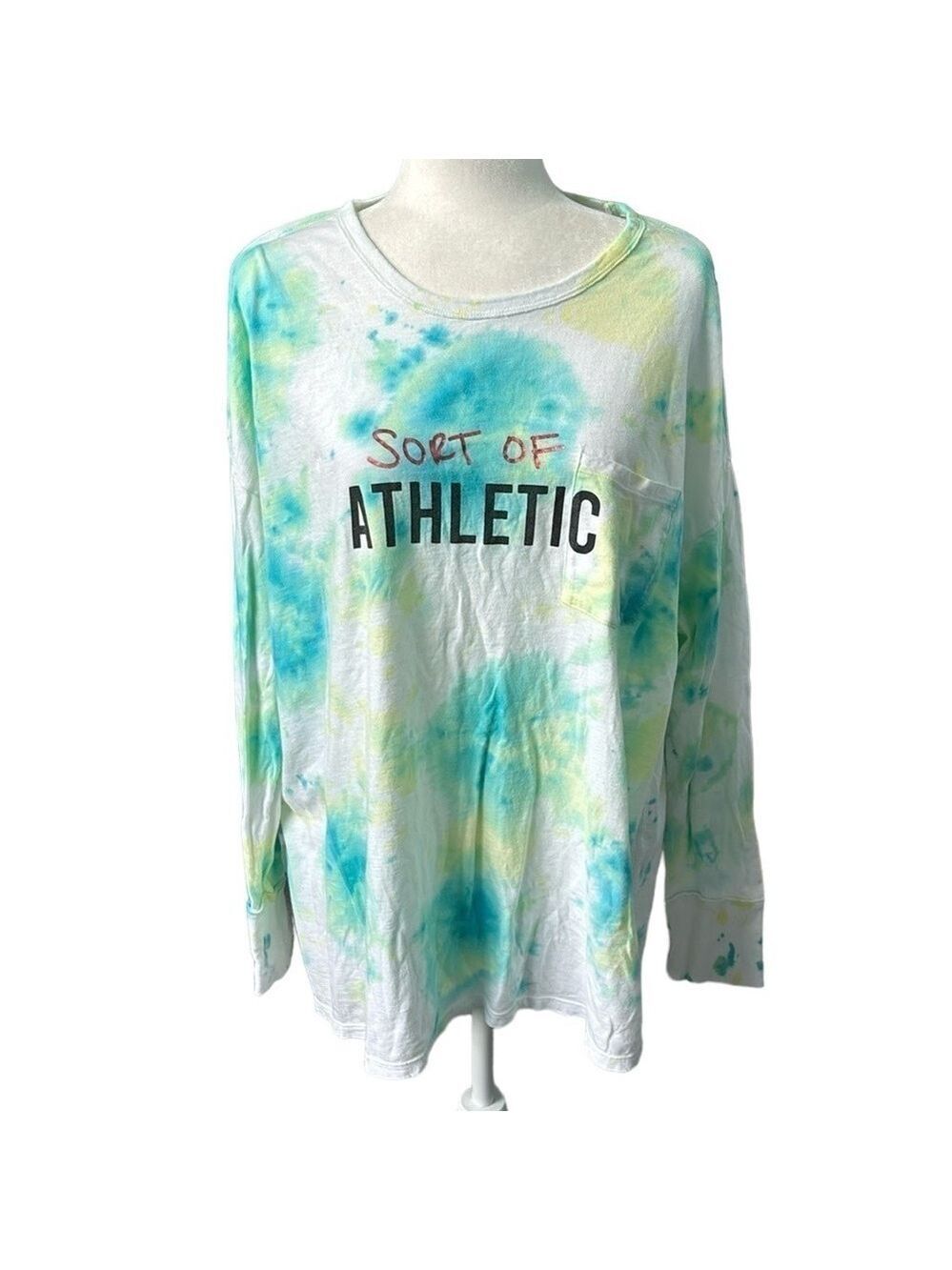 Offline By Aerie Tie Dye Long Sleeve Athletic Tee Size XL